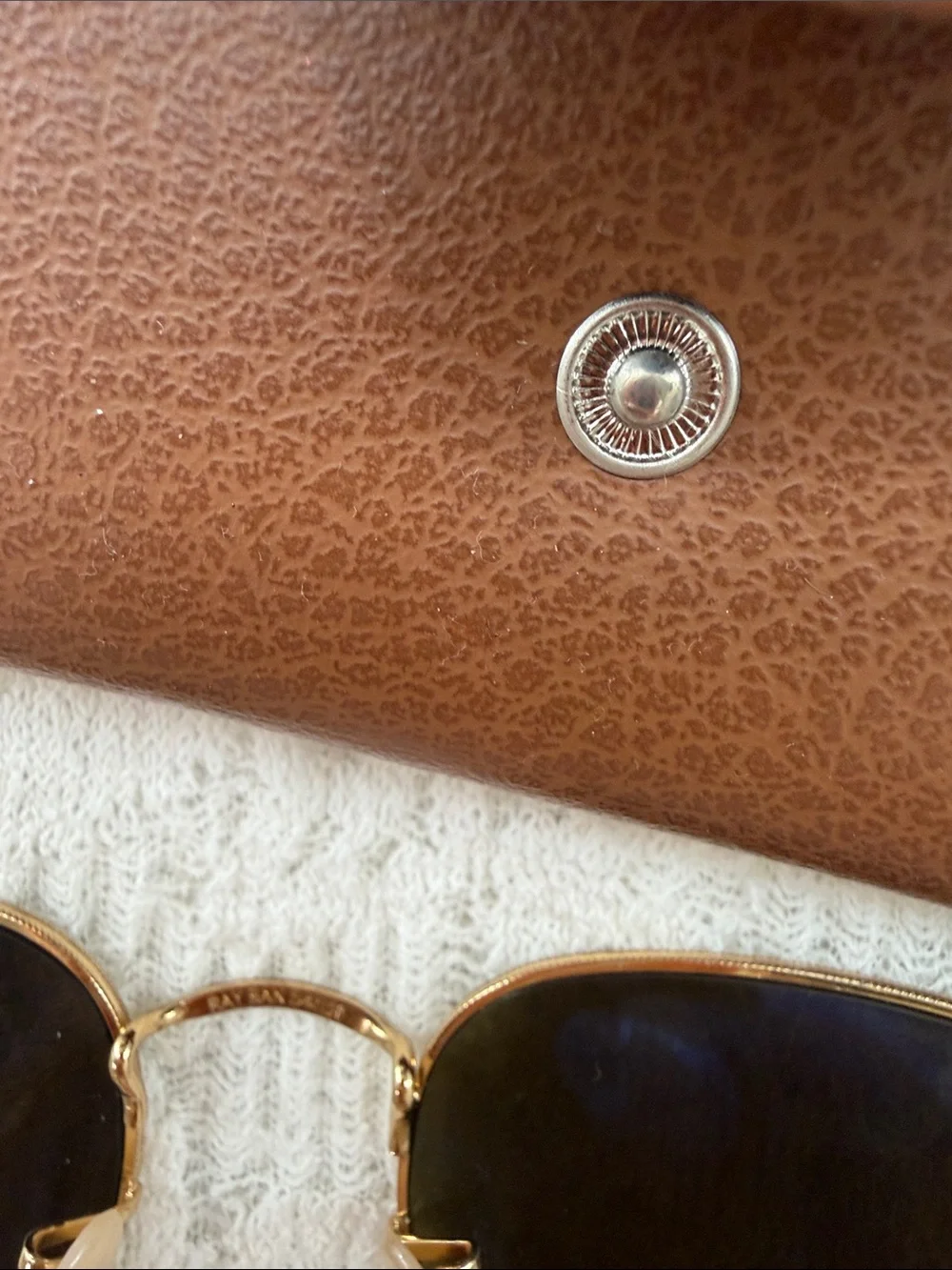 Ray-Ban Men’s Gold Frame Brown Lens Aviator Sunglasses - Classic Metal